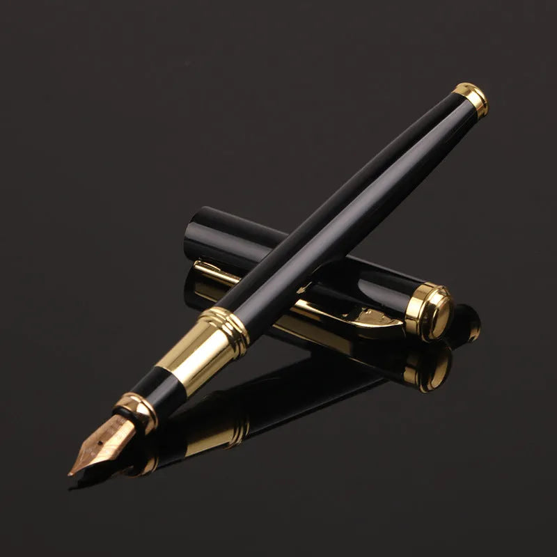Red and black metal business ink pens with 0.5mm Yijin nibs for office and student use