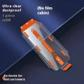 HD tempered glass screen protector for iPhone with dust-proof membrane and second sticker box