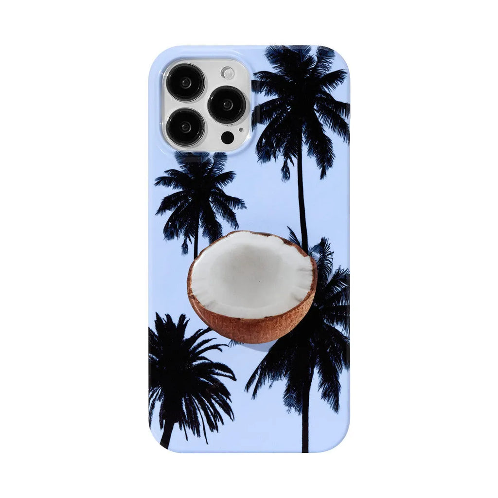 Original Summer Coconut flexible TPU phone case for iPhone, shown with bracket combination option.