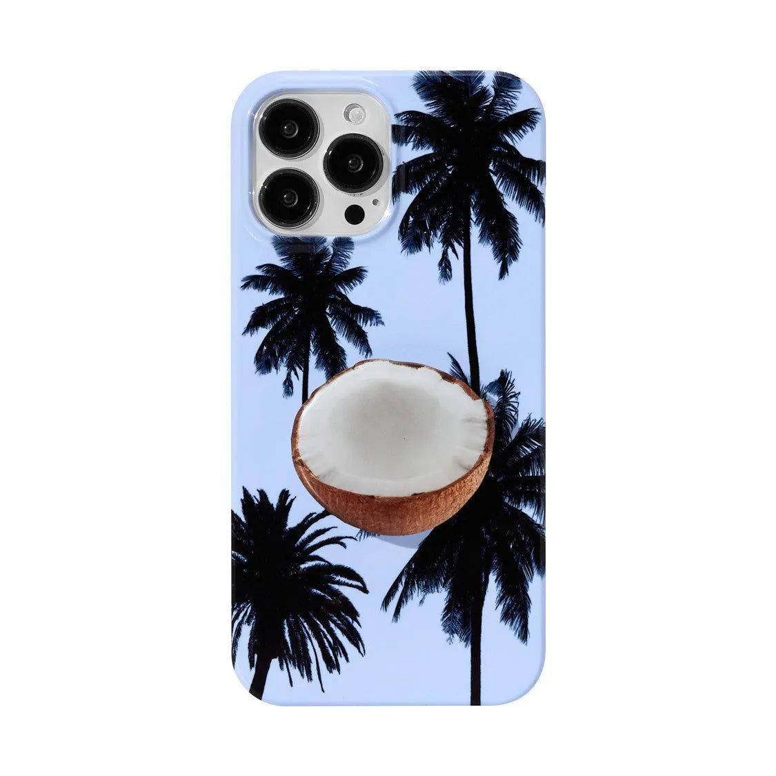 Original Summer Coconut flexible TPU phone case for iPhone, shown with bracket combination option.