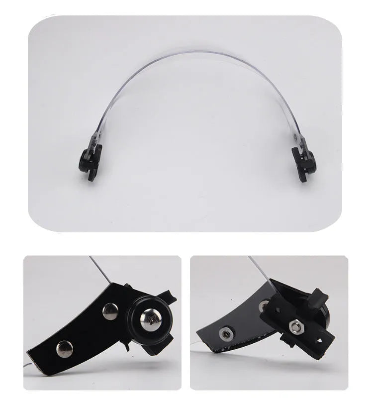 Transparent windproof sports mask with explosion-proof PC construction measuring 30x15cm