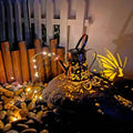 Butterfly pattern solar garden lamp with iron construction for outdoor lighting