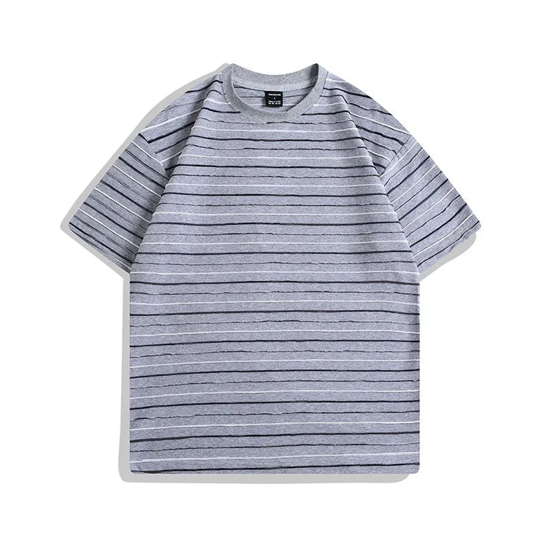 Loose fit half sleeve cotton t-shirt in multiple colours with round neck collar
