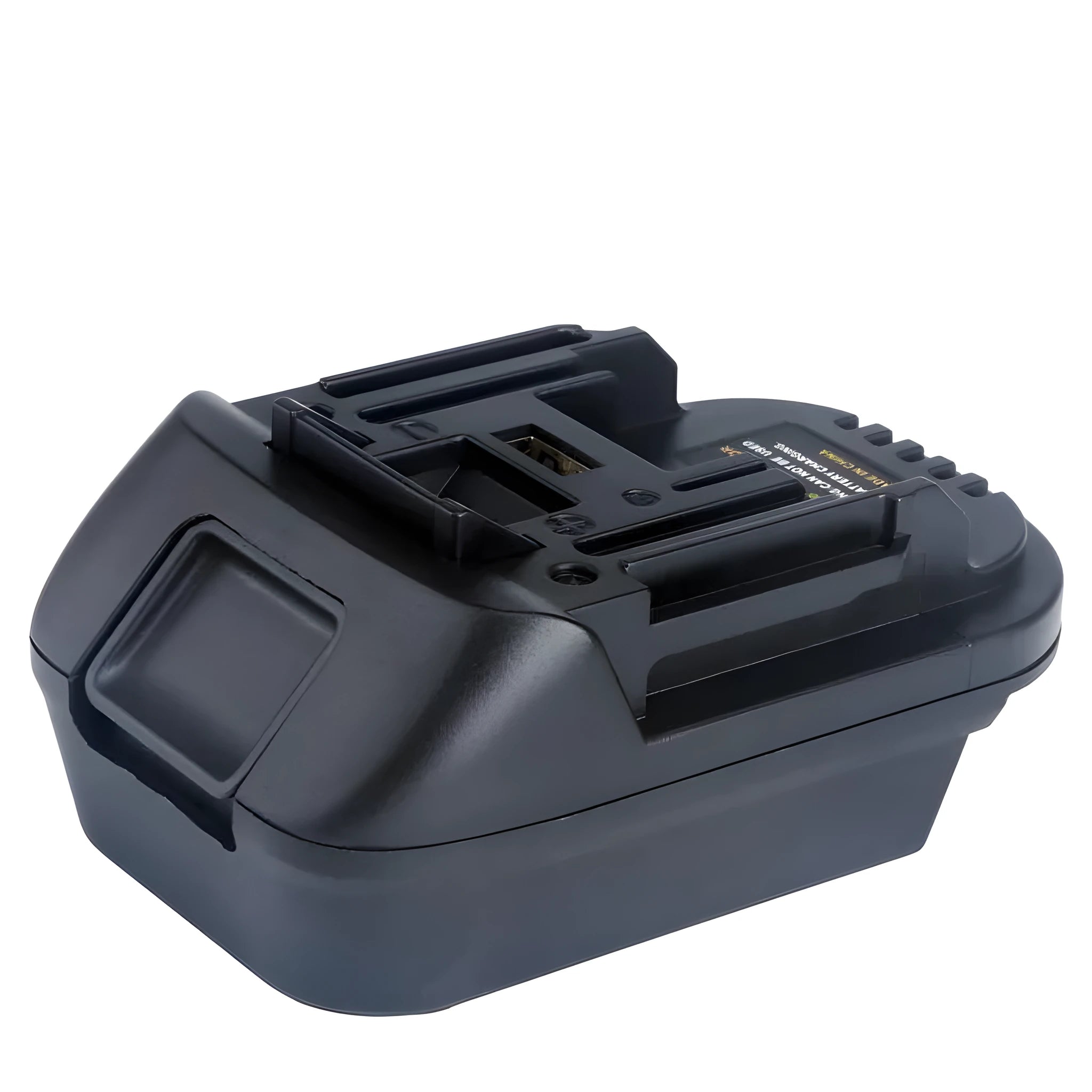 Black Milwaukee DM18M to Makita H99F battery adapter converter for power tools
