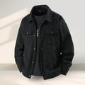 Men's slim fit lycra coat in black with thickening lining, suitable for daily and casual sports wear