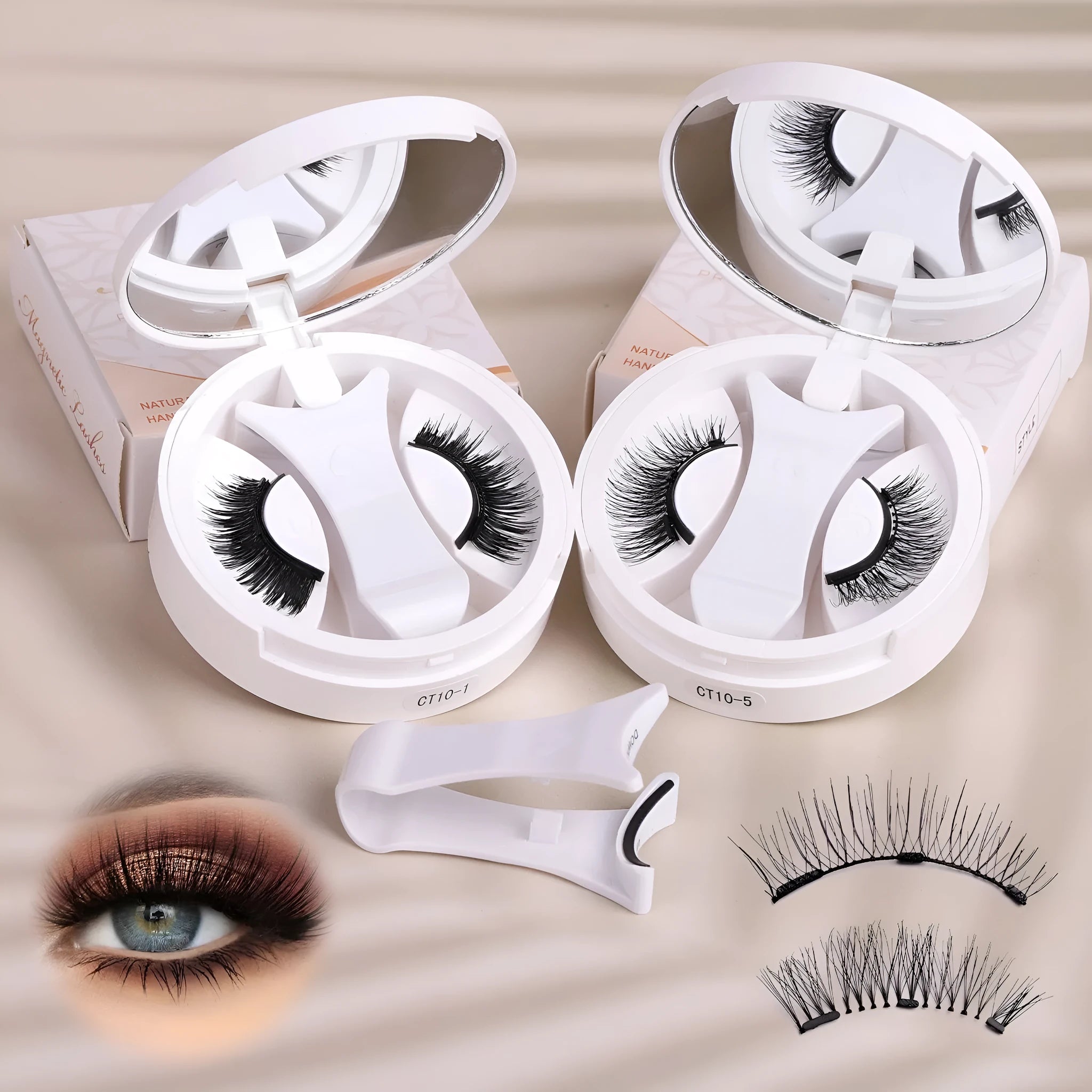 Magnetic false eyelashes with integrated soap holder from CT10 series