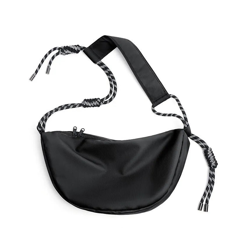 Men's lightweight nylon messenger bag in black, grey, khaki, and Army Green colours