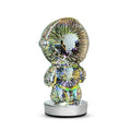 Fireworks astronaut 3D stereo glass table lamp with USB charging