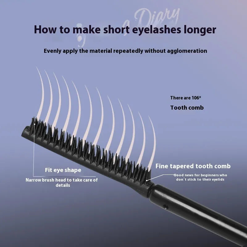 Long-lasting curling mascara in black and brown shades with curling wand applicator