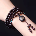 Zambia rosewood DIY bead bracelet with 108 flat lotus pendant beads measuring 0.6cm each