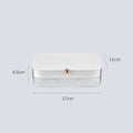 Green minimalist jewelry storage box with multiple layers for organised accessory storage