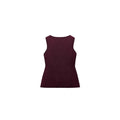 Dark red slim-fit men's sweater vest with gold buttons and a 3D textured pattern.