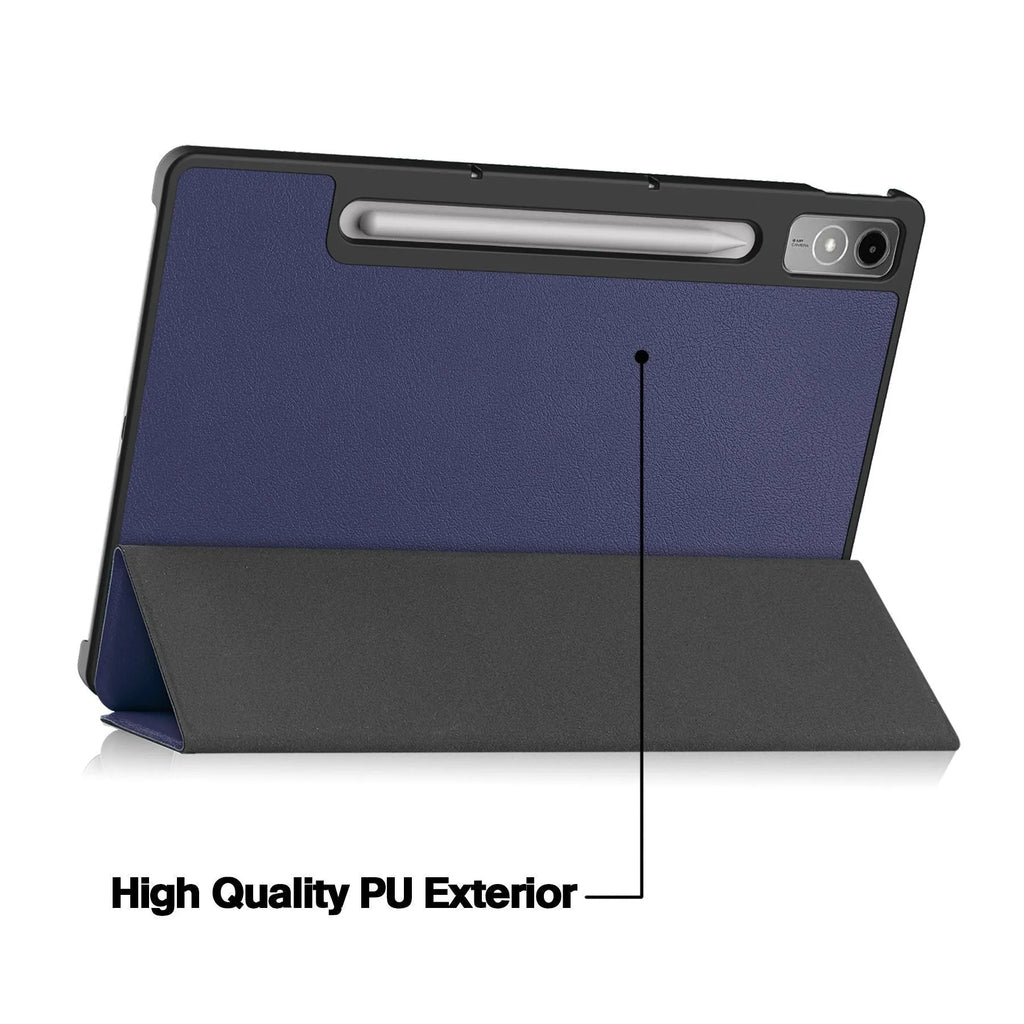 Lenovo Tab P12 tablet protective case in a choice of colours and patterns with a folded magnetic stand.
