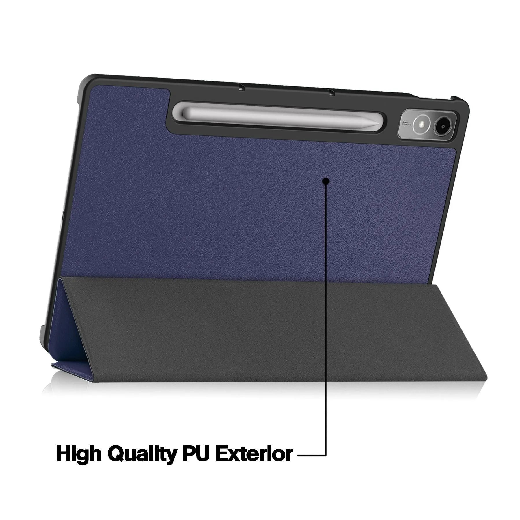 Lenovo Tab P12 tablet protective case in a choice of colours and patterns with a folded magnetic stand.