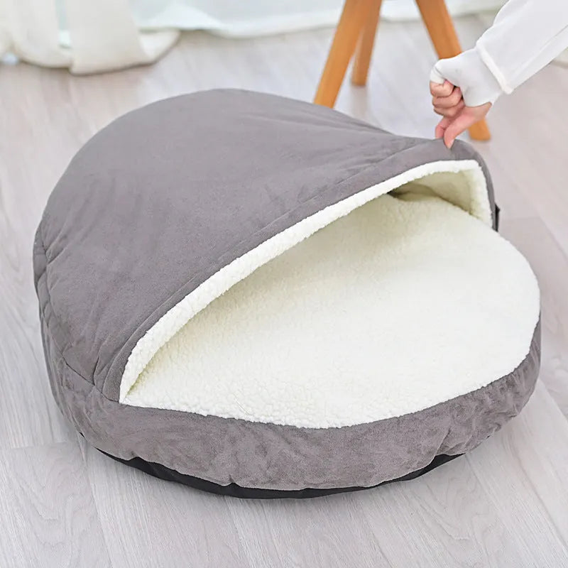 Brown and grey removable washable cloth pet kennel for dogs in small and medium sizes