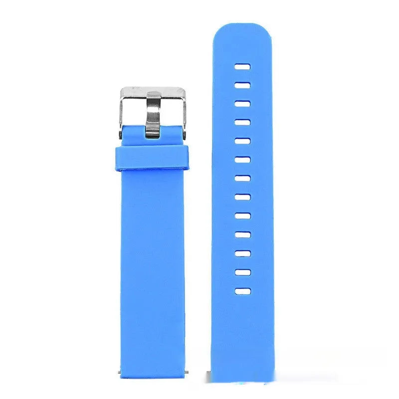 Solid colour silicone sports watch strap for Jiaming Forerunner 245 with straight buckle