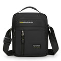 Men's nylon crossbody messenger bag with sewing thread details in green colour