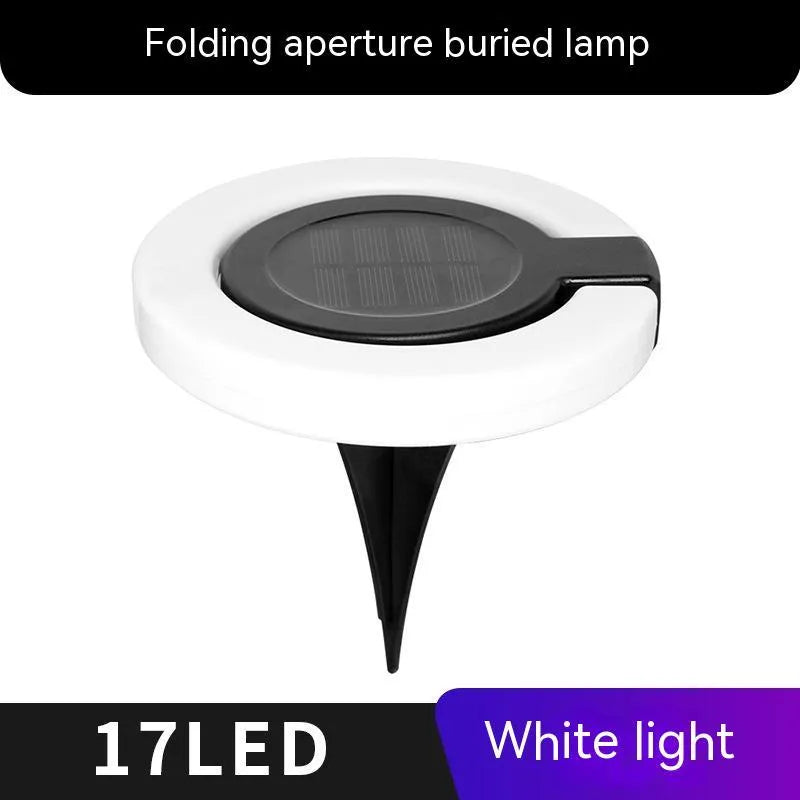 Solar underground light with waterproof plastic housing for garden pathway installation