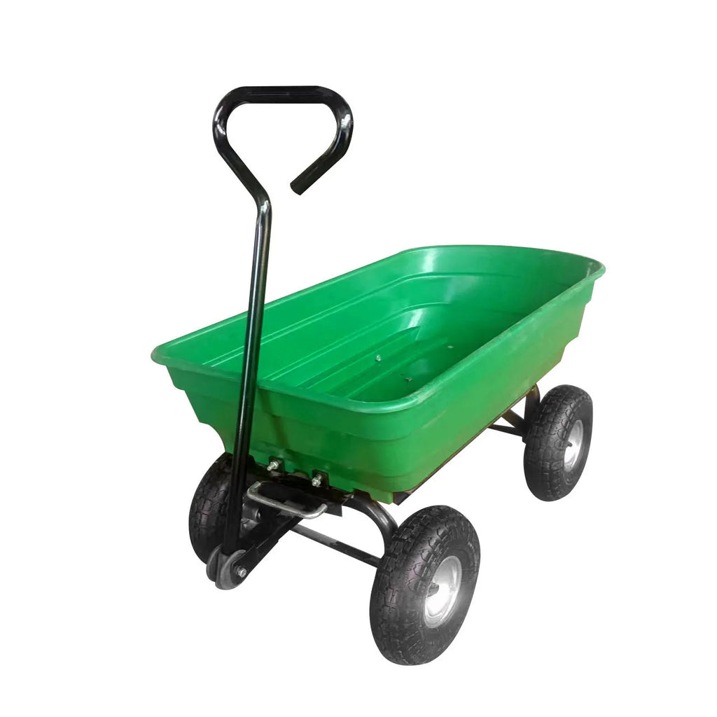 Green four-wheel dump truck toy with Steel PP construction and 350kg load capacity