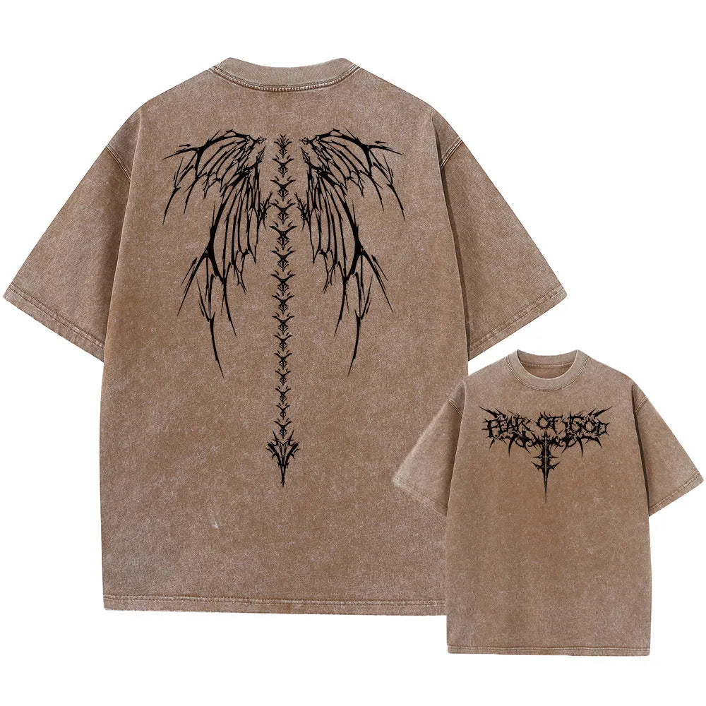 Men's oversized cotton t-shirt with drop shoulder sleeves in solid colour