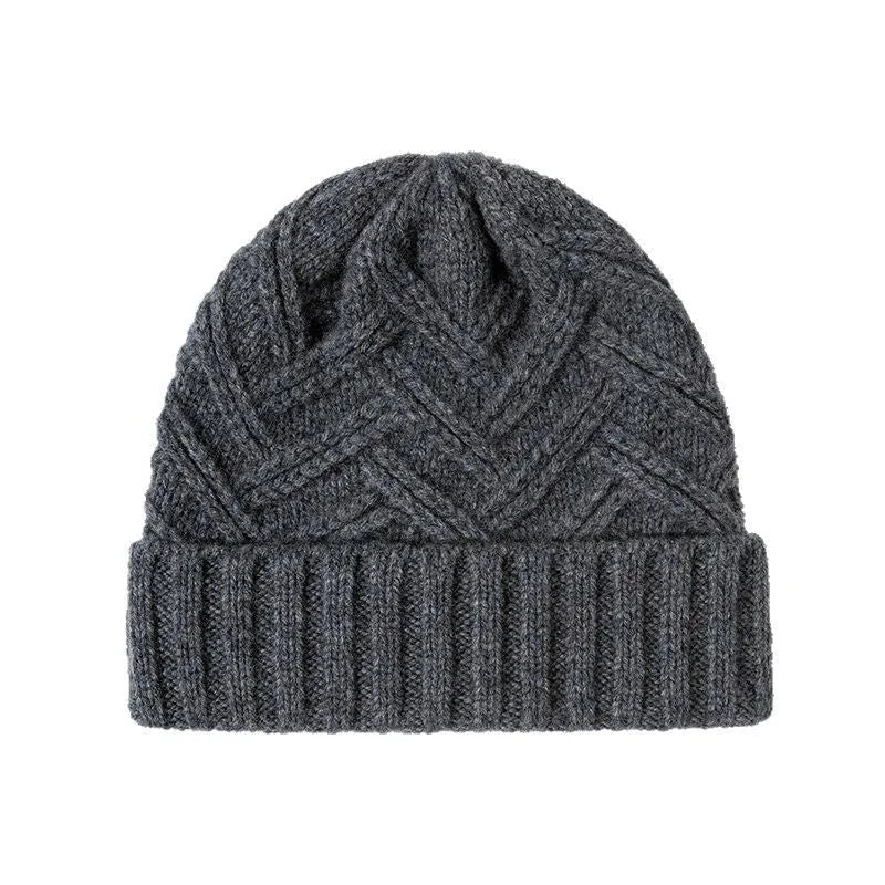 Wool knitted women's hat with dome crown in one of six colours on display