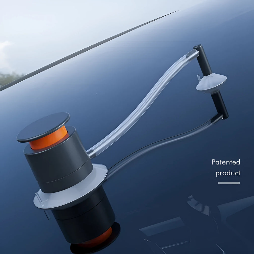 Plastic windshield crack repair tool for DIY car glass fixes with glass corrector fluid