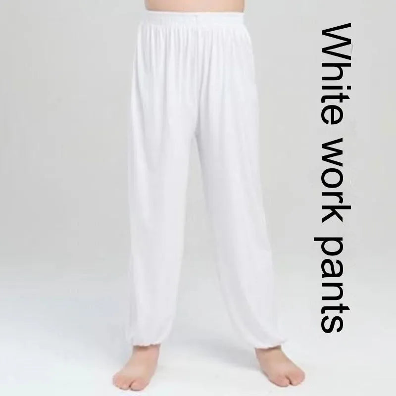 Children's black high elasticity Lycra practice pants for Sanda martial arts training