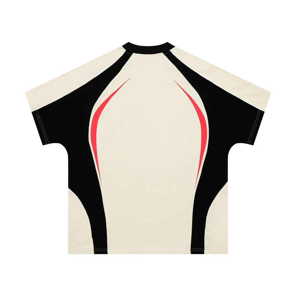 Men's loose t-shirt with colour matching letters print in black or apricot colours