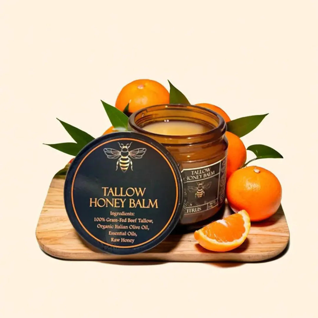 Honey Butter Moisturising Facial Cream in a 57g jar, shown with Citrus, Lavender, and No Fragrance variants.