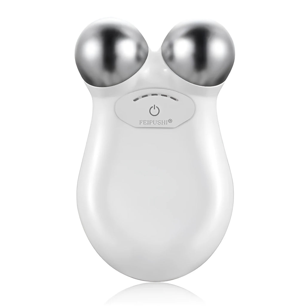 Pink or white HS-858 micro current facial lifting device for skin firming and rejuvenation.