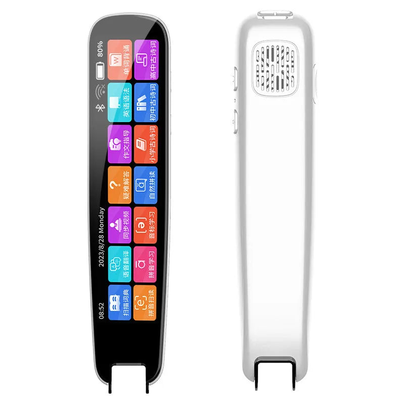 Dark grey offline scan translation dictionary pen with English practice functions for language study