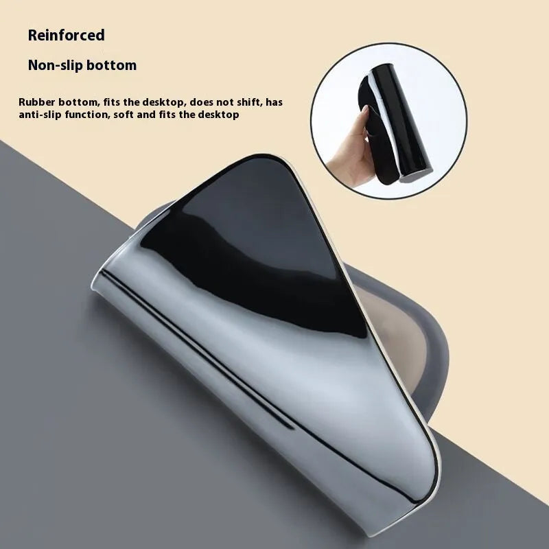 Ergonomic cloth silicone mouse pad with raised wrist support in mint green colour.