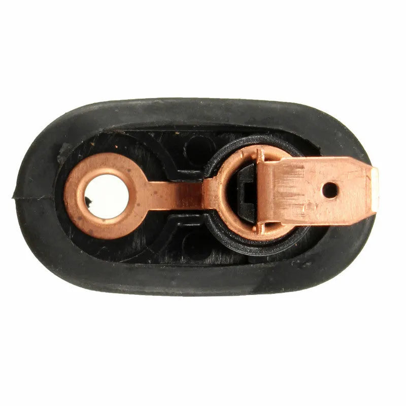 Black universal car interior door light switch replacement part with plastic housing and metal components