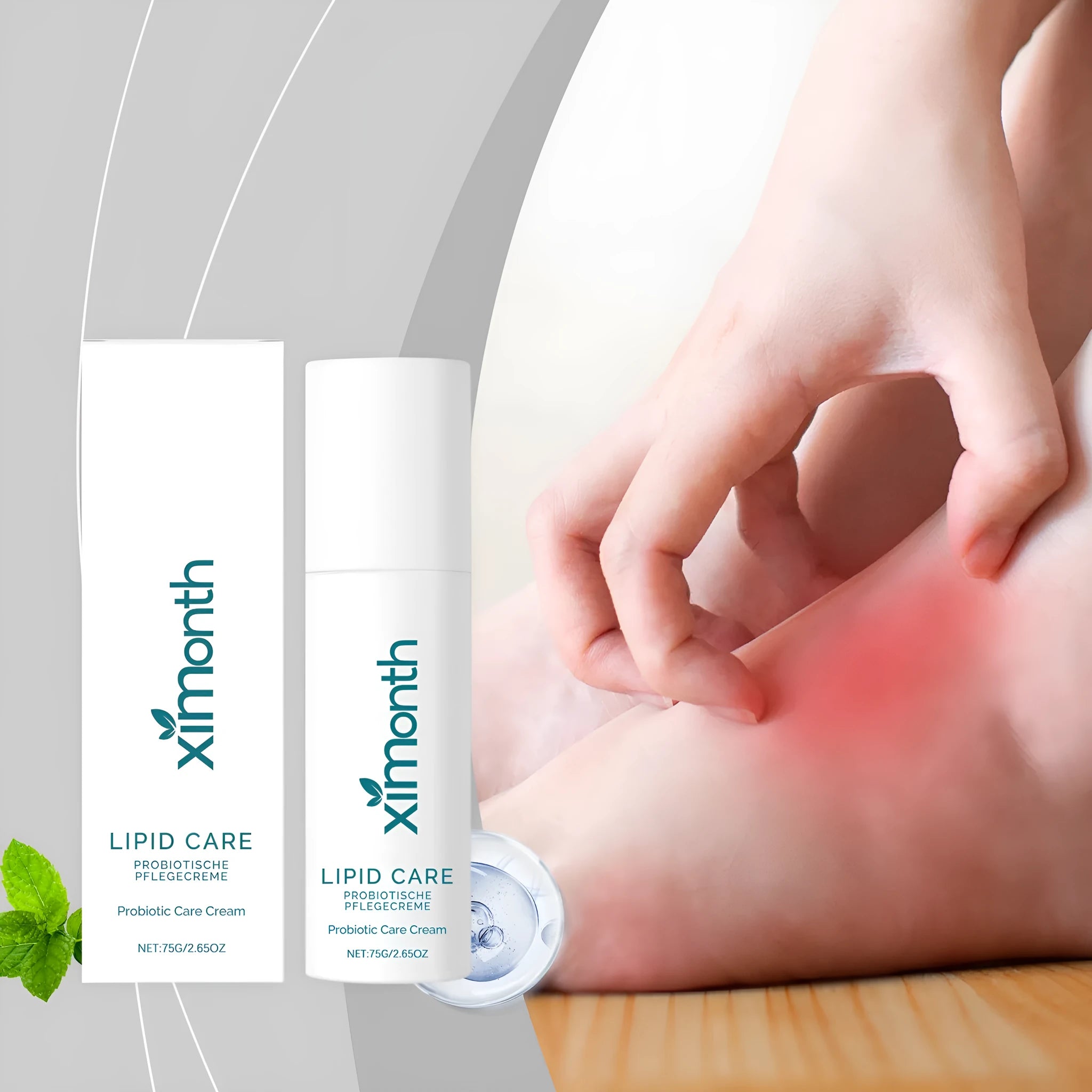 Skin neck cream gentle soothing 75g repair cream with Bifidobacterium and mint leaf in a white tube