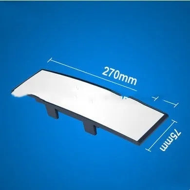 XL-3001 wide angle curved rearview mirror with blue anti-glare filter, showing clip-on back.