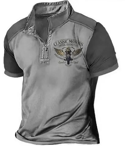Golf polo shirt loose fit pullover style with digital printing on polyester fabric