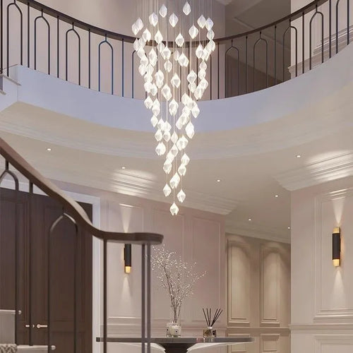 White ceramic magnolia flower single-head pendant ceiling light with dimmable bulb.