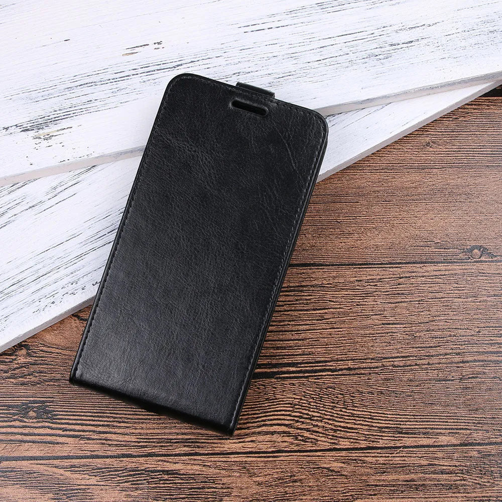 Honor 7X leather wallet phone case with card slots in business style with crazy horse pattern texture