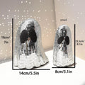 Silver Halloween ghost mosaic mirror patch desktop decoration in large and small sizes