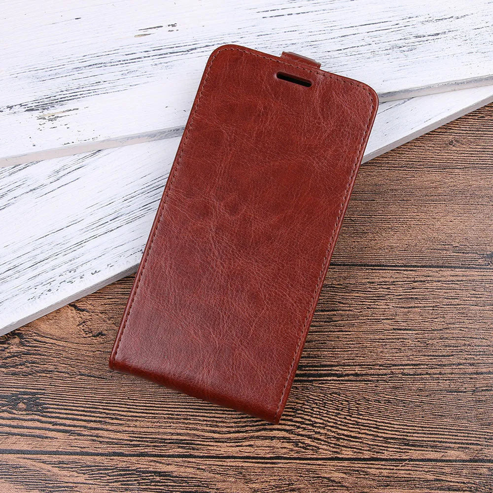Honor 7X leather wallet phone case with card slots in business style with crazy horse pattern texture