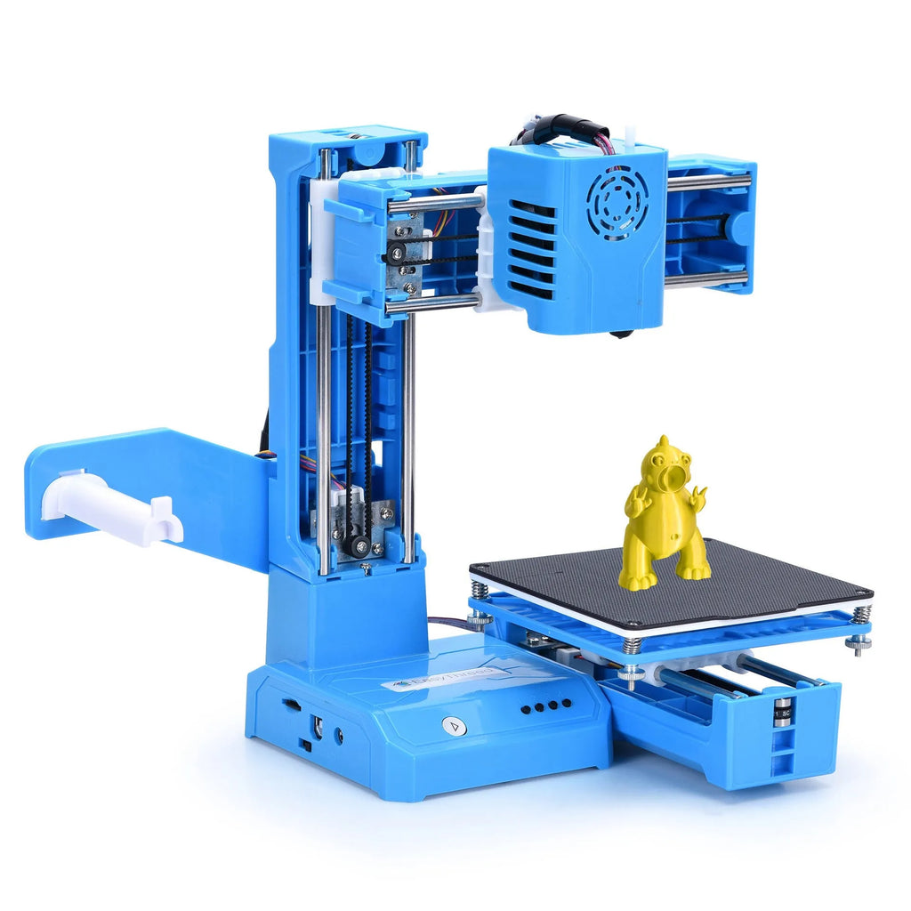 K9 Mini desktop 3D printer in black or blue with 100x100mm build area for PLA filament