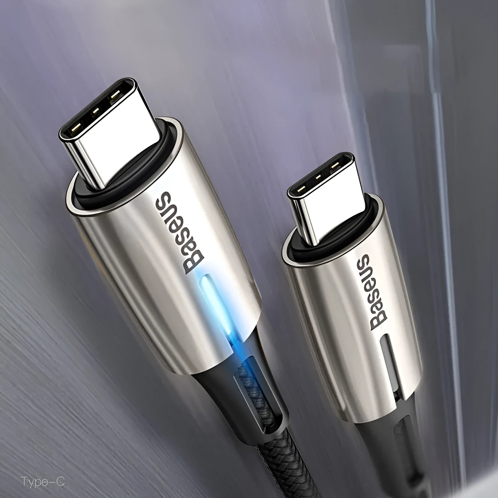 Purple and red dual Type-C data cable 1m supporting PD60W fast charge for computer hardware