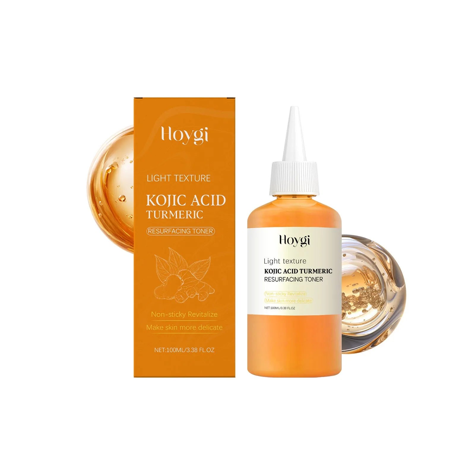 Turmeric moisturising water facial toner in 100ml bottle with 4.3x13.4cm packaging