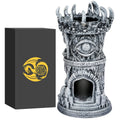 Fantasy-Themed Cyclops Beholder Dice Tower Grey Resin Craftsmanship 17cm Board Game Accessory for Role-Playing Multiplayer Gatherings Family Parties Gift