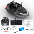 GPS remote control fishing boat in luminous yellow with remote control unit and carrying bag