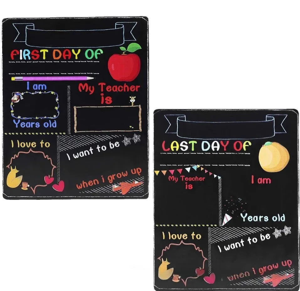 Wooden first day of school blackboard craftwork ornament with modern simple style
