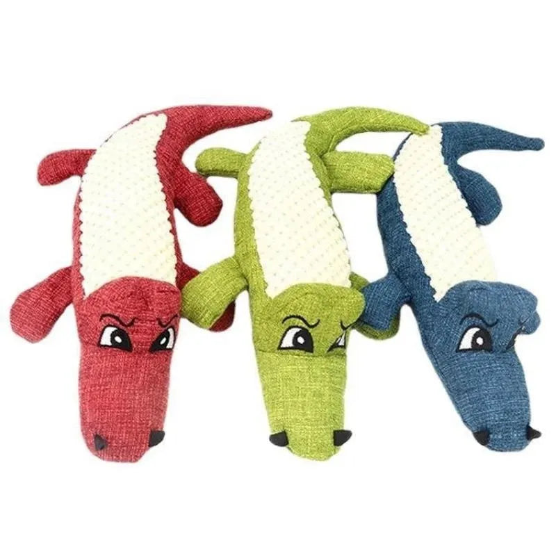 Blue, green and red corn on the cob plush toys for cats and dogs with crinkle sound.