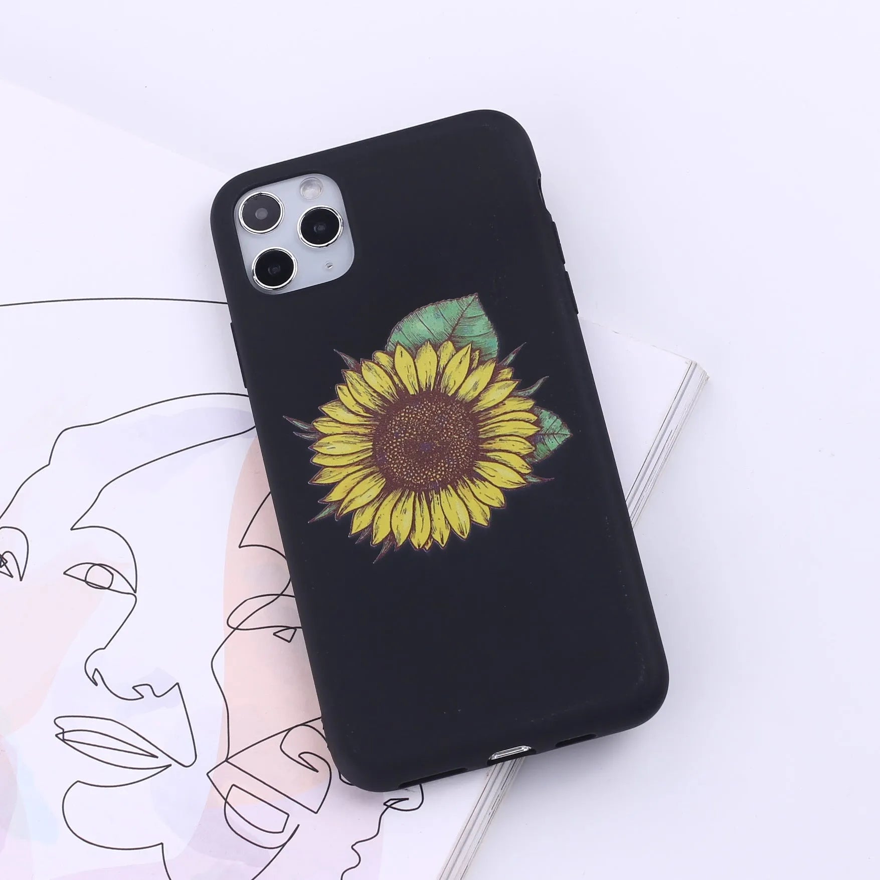 TPU mobile phone back cover for iPhone in one of 14 colour options, showing European/American painted style.