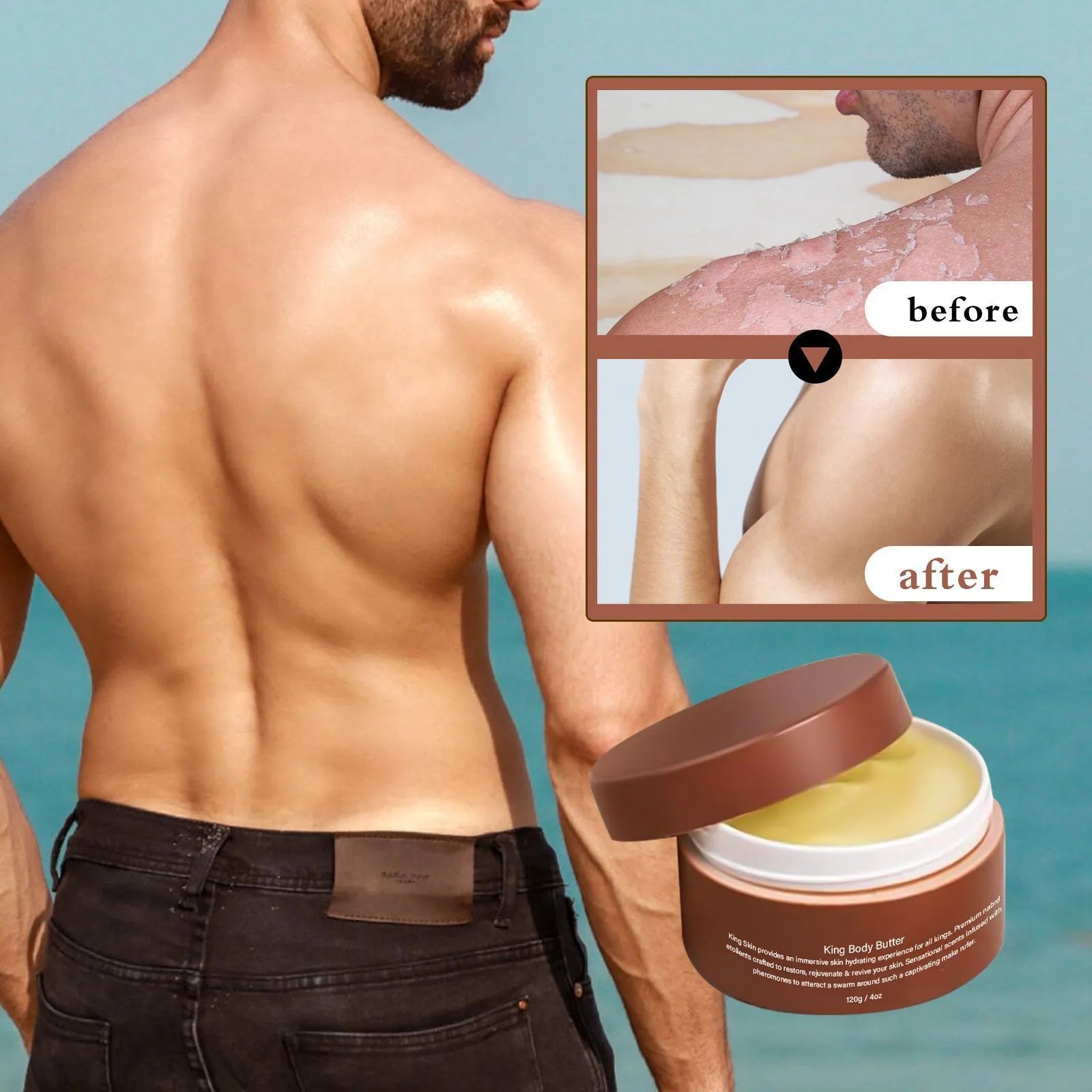 Gulong 120g body moisturiser cream tub for dry skin relief