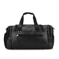 Large black PU travel bag for shoes with shown dimensions.